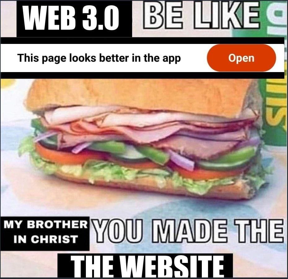 WEB 3.0 This page looks better in the app 7 MY BROTHER IN CHRIST YOU THE WERSITE