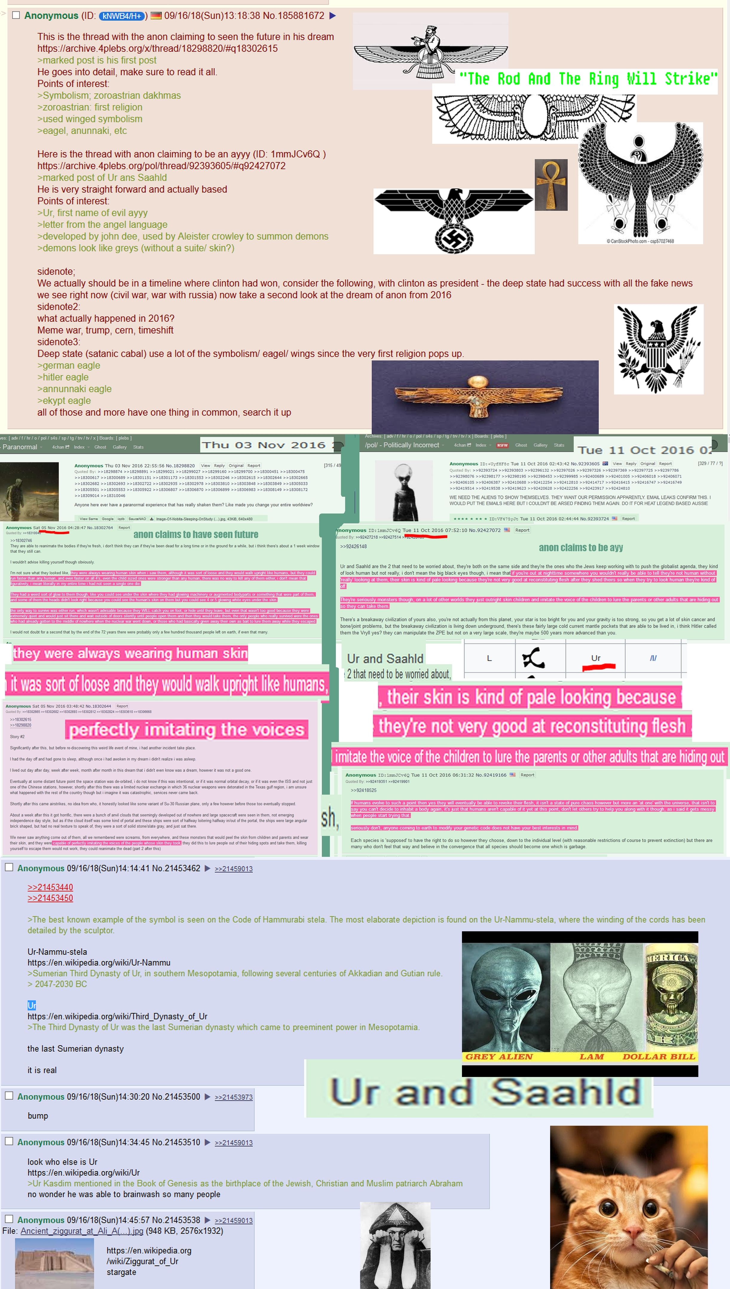 С Anonymous (0: 09/16/18(Sun)13:18:38 No.185881672 This is the thread with the anon claiming to seen the future in his dream В https://archive 4plebs.org/x/thread/ >marked post is his first post He go