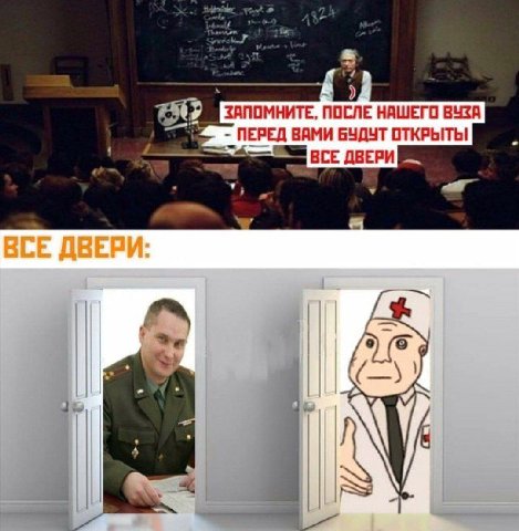ЗАПОМНИТЕ, ПОСЛЕ НАШЕГО ВУЗА ПЕРЕД ВАМИ БУДУТ ОТКРЫТЫ ВСЕ ДВЕРИ у A и