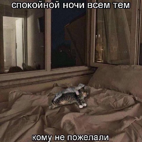 спокойной ночи всем тем кому не пожелали