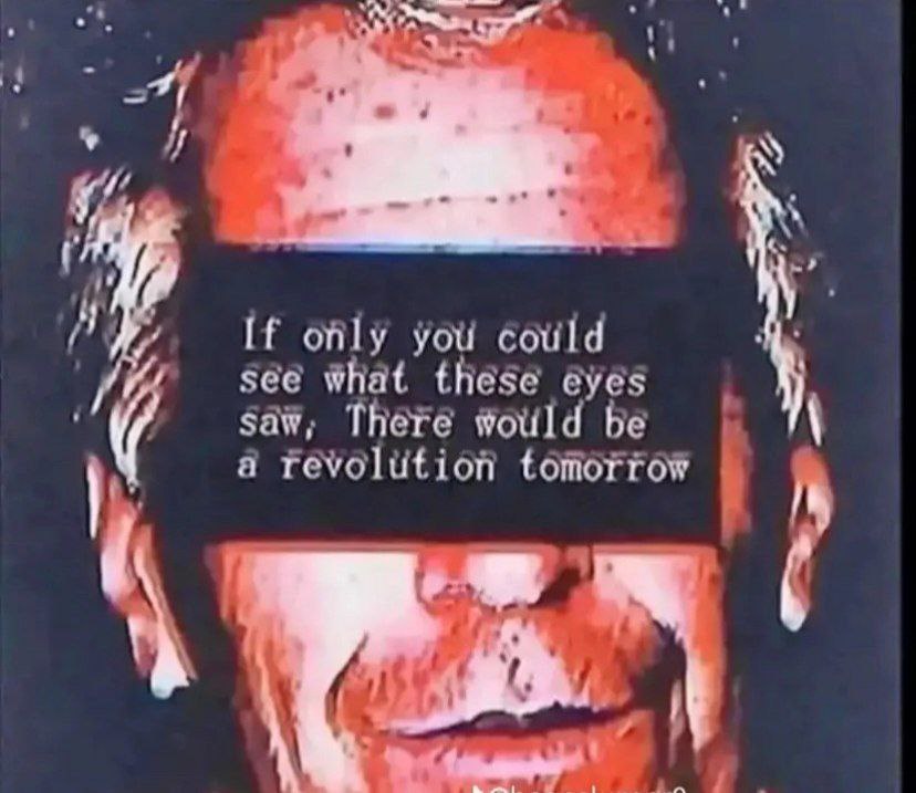 [If only you could see what these eyes saw, There would be a revolution tomorrow