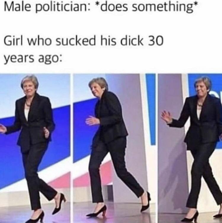 Male politician: *does something* Girl who sucked his dick 30 years ago: |3. 4