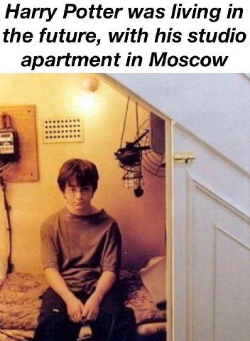 Harry Potter was living the future, with his studio apartment in Moscow