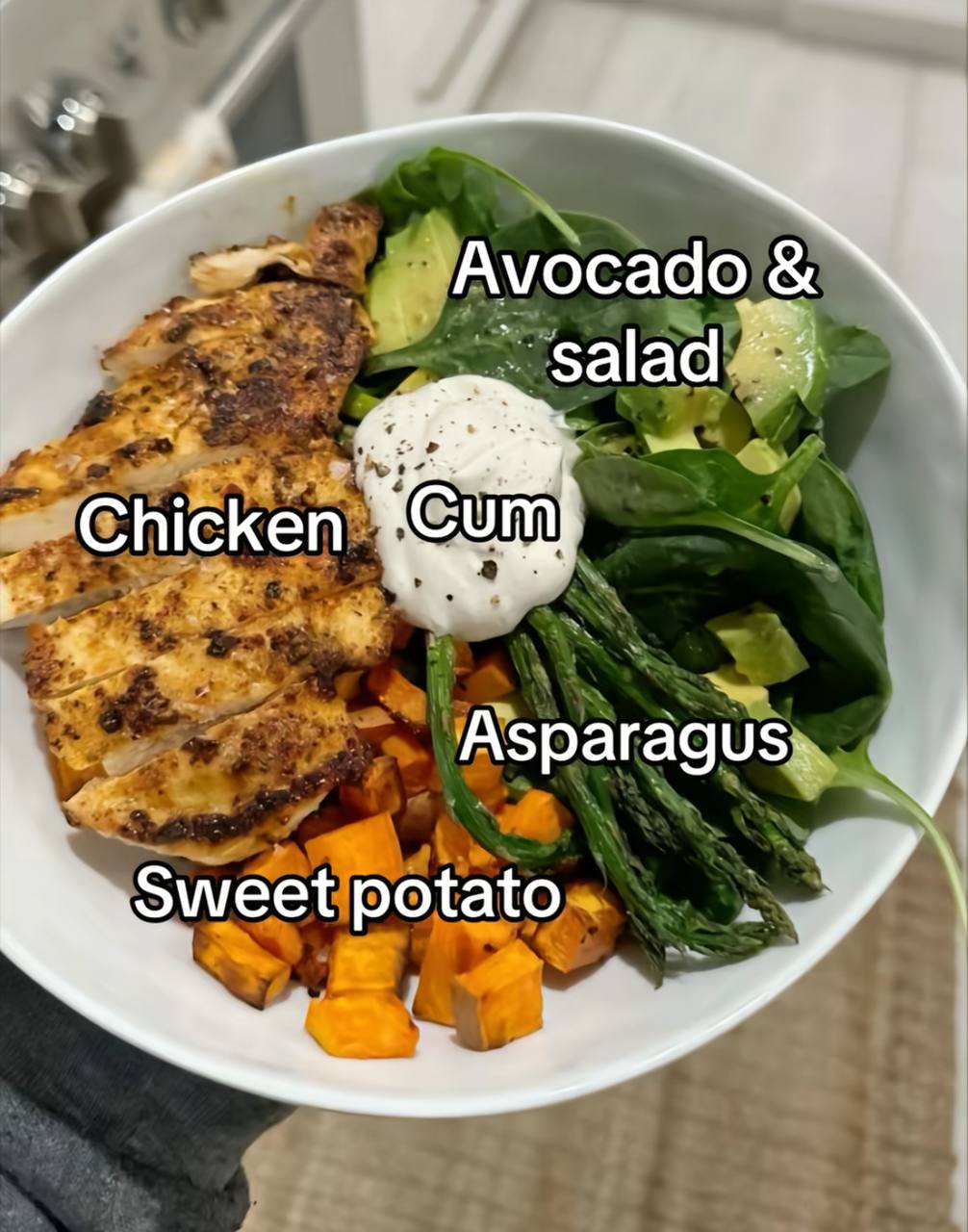 Avocado, salad Cum Asparagus Sweet potato