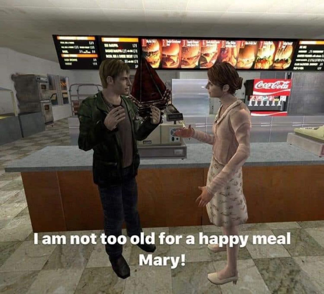 1 Гат not too old for a happy meal Mary!