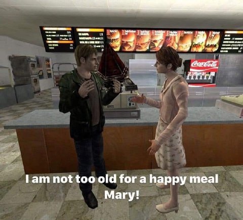 1 Гат not too old for a happy meal Mary!