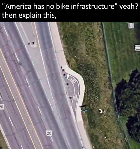 “America has no bike infrastructure" yeah? then explain this,