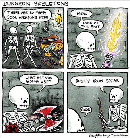 DUNGEON SKELETONS THERE ARE So MANY MEAN Cool WEAPONS HERE AT SHIT WHAT ARE You RUSTY IRON SPEAR USE? я