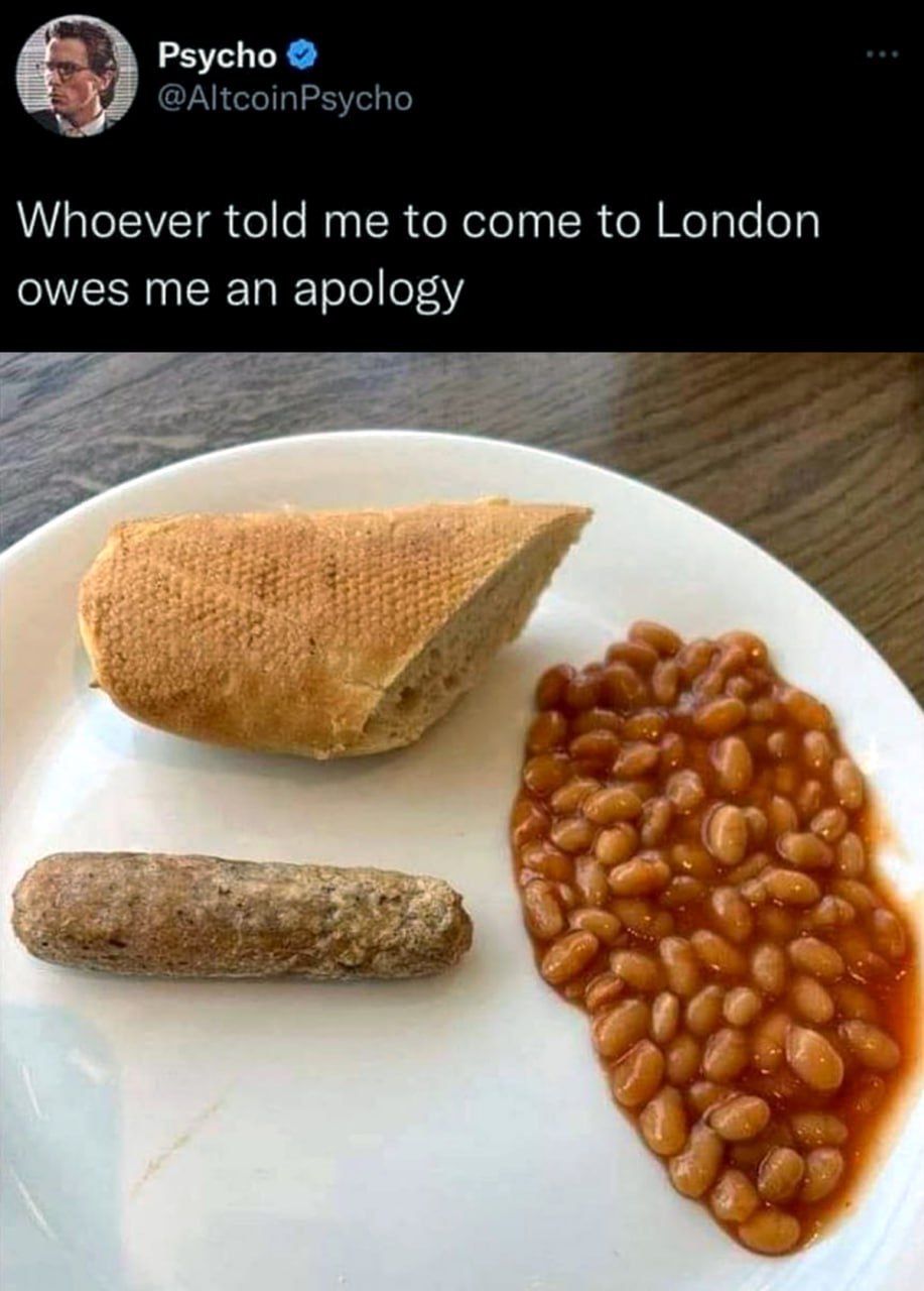 Psycho AltcoinPsycho Whoever told me to come to London owes me an apology 4 Я 4
