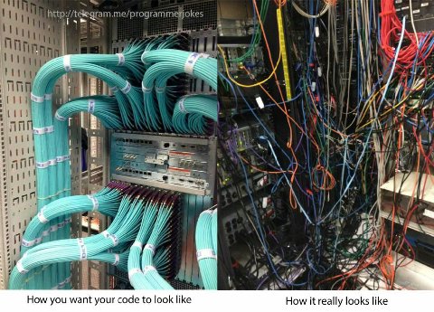 if at How you want your code to look like How it really looks like