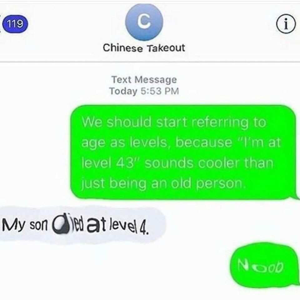 Chinese Takeout Text Message Today 5:53 it My son