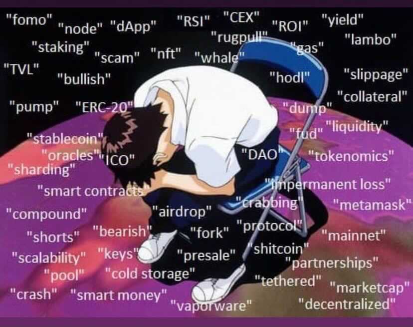 fomo "ЧАрр" CEX yield” rugp staking "scam" bullish pump ERC-20 liquidity” fud" "9 у и РАО sharding "smart loss" i "compound" metamask 4 fork "ташпе!" he scalability” у presale "partnerships" pool cold