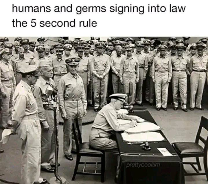 humans and germs signing into law the 5 second rule ARES 4 За FAN