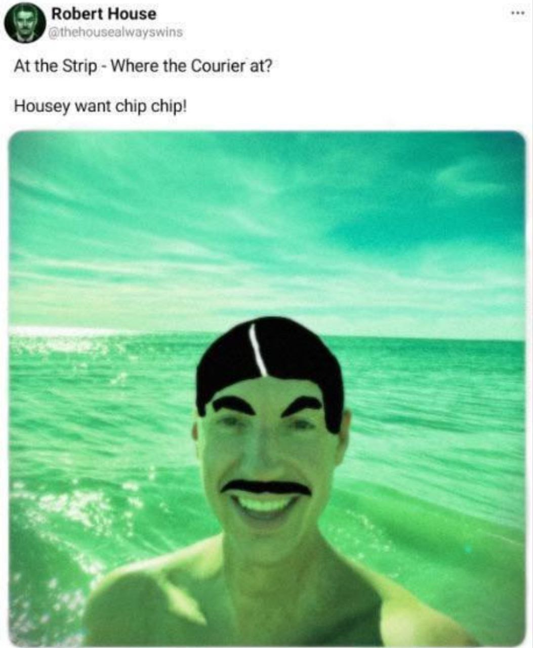 At the Strip Where the Courier at? Housey want chip chip! у»