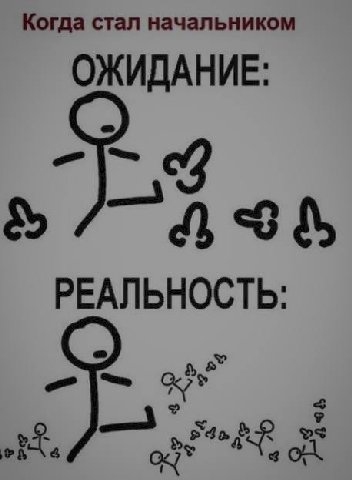Когда стал начальником ОЖИДАНИЕ: РЕАЛЬНОСТЬ: opt 4