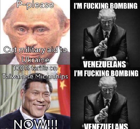 FUCKING BOMBING military 7 Ukraine VENEZUELANS Taiwanese FUCKING BOMBING we