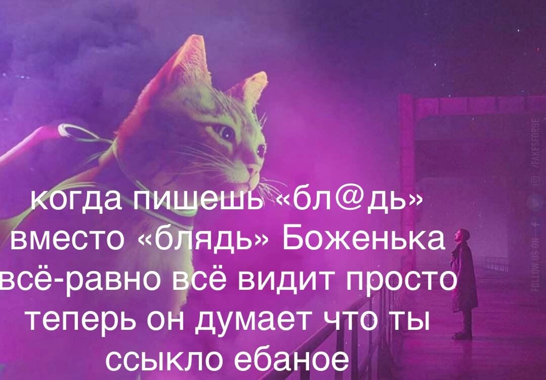 когда пишешь вместо «блядь» Боженька все-равно всё видит просто теперь он думает что ты ссыкло ебаное