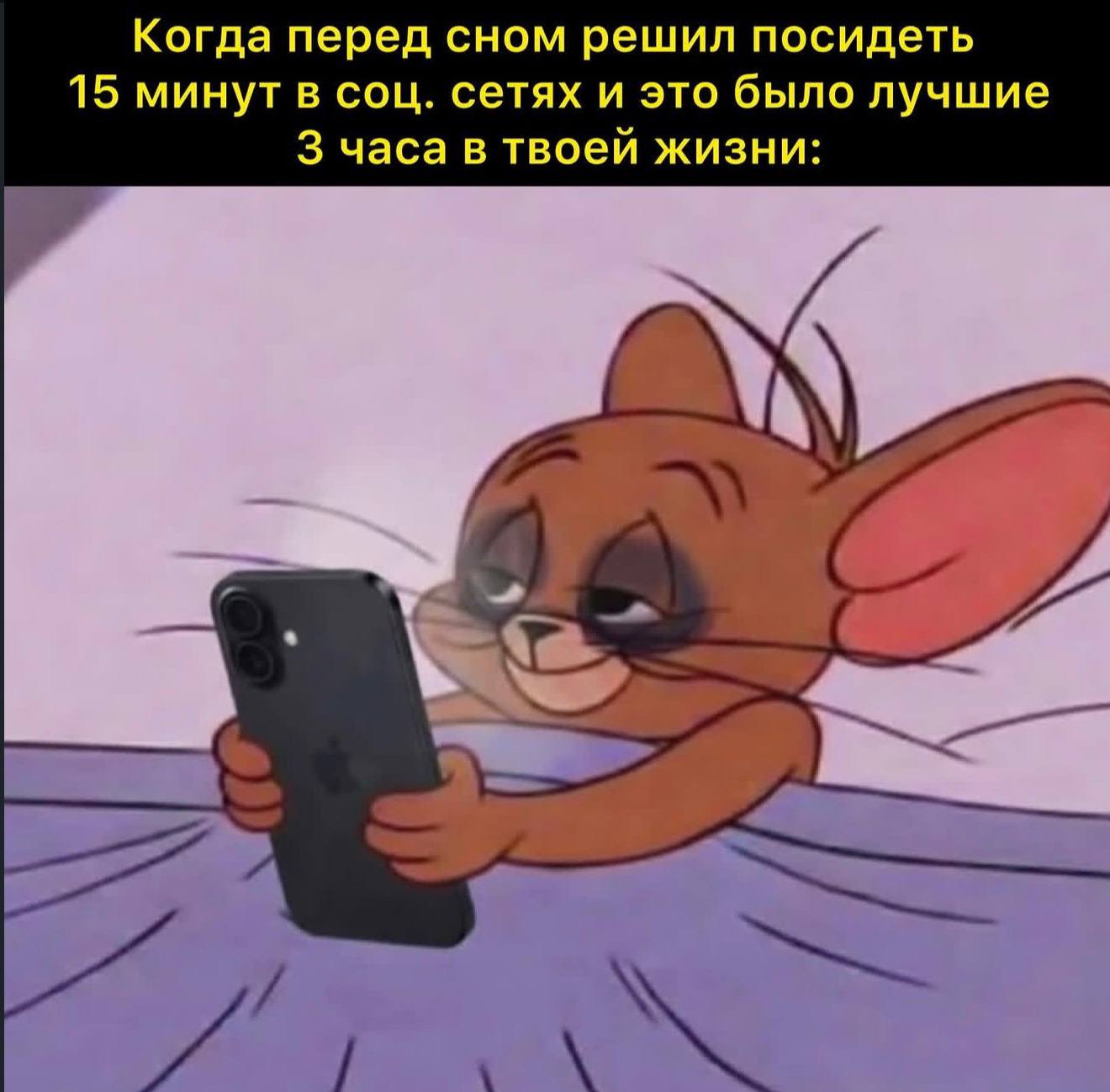 Когда перед сном решил посидеть 15 минут в соц. сетях и это было лучшие 3 часа в твоей жизни: