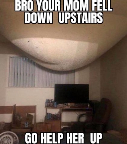 DOWN UPSTAIRS HELP HER UP