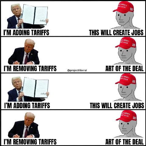 ADDING TARIFFS THIS WILL JOBS REMOVING ART OF THE DEAL a ADDING TARIFFS THIS WILL CREATE JOBS =A REMOVING TARIFFS ART OF THE DEAL