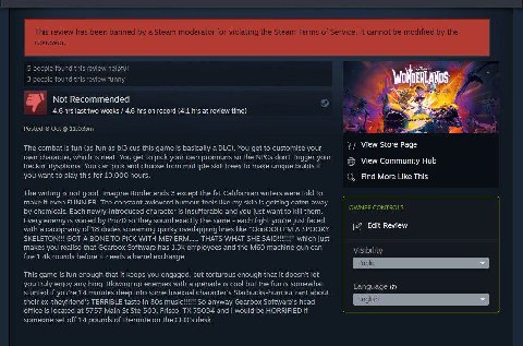 This review has been banned Буга Steam moderator for violating the Steam Terms of Service. It cannot be modified the reviewer. 5 people found this review helpful it 3 people found this review funny No