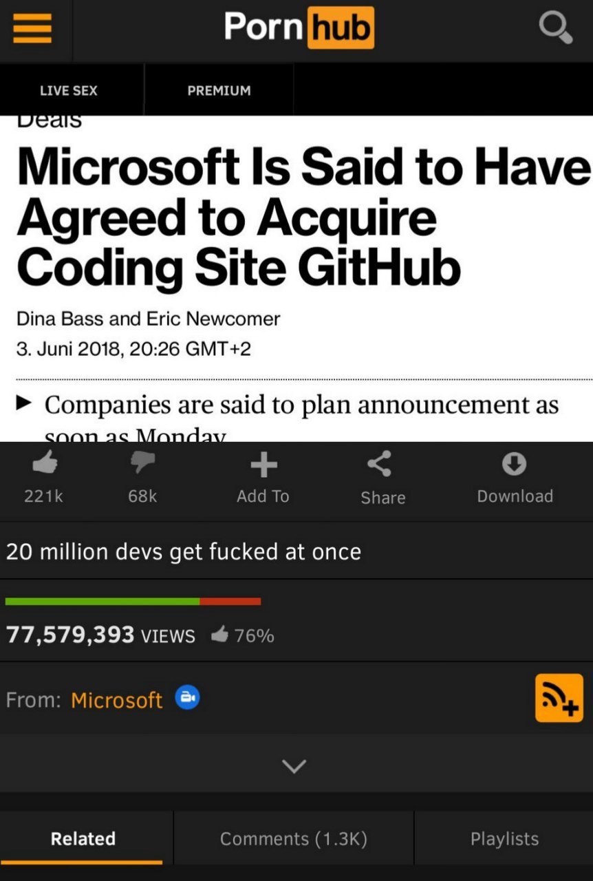 О, LIVE SEX PREMIUM Microsoft Is Said to Have Agreed to Acquire Coding Site GitHub Dina Bass and Eric Newcomer 3. Juni 2018, 20:26 GMT+2 Companies are said to plan announcement as NON Add To Share Dow