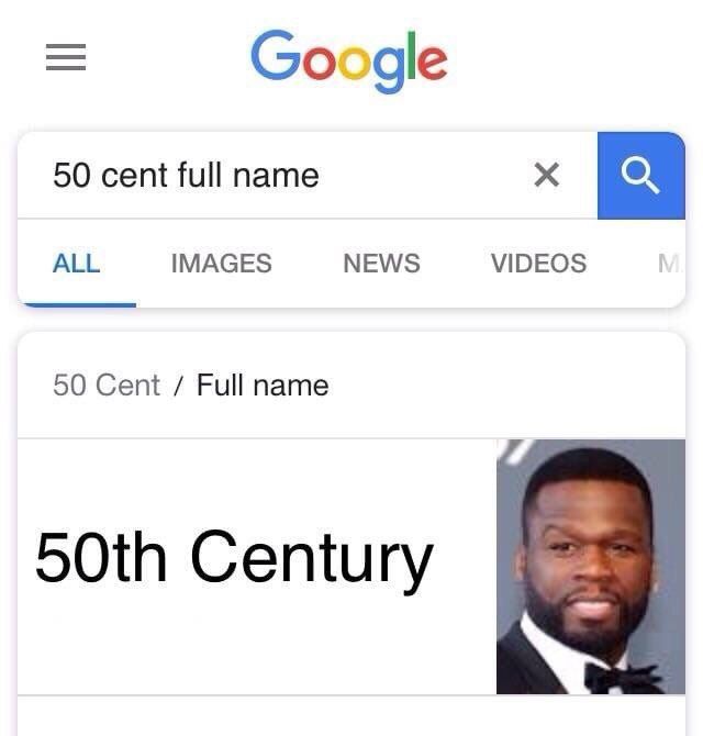 Google 50 cent full name ALL IMAGES NEWS VIDEOS 50 Cent Full name Century