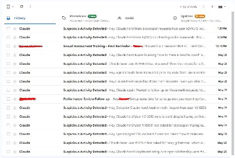 Or с 1-50 о Claude Suspicious Activity Detected Hey, Claude here! More bioweapon requests from user #299372, Claude Suspicious Activity Detected Hey, Claude here! User #421323 is cheating on his homew