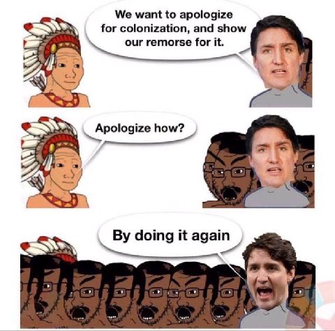 We want to apologize for colonization, and show IS Apologize how? doing it again