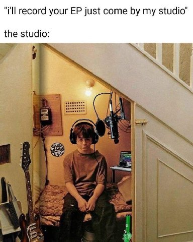 record your just come studio" the studio: