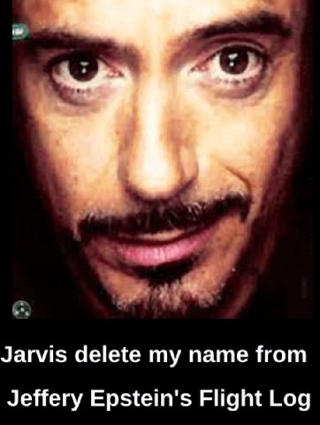 Jarvis delete my name from Jeffery Epstein's Flight Log