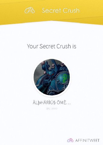 Your Secret Crush is OME... CAS AFFINITWEET