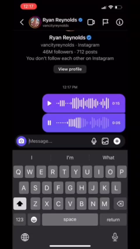 vancityreynolds - Instagram You don't follow each other on Instagram ОСЕНЕМЕНЫ a ОСЕНЕМЕНИ a Werfydb wanila teed © Р Озюжоннм a