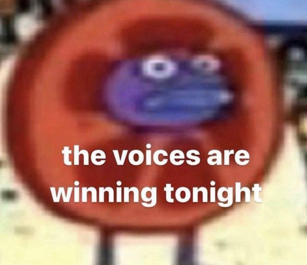 о the voices are winning tonig