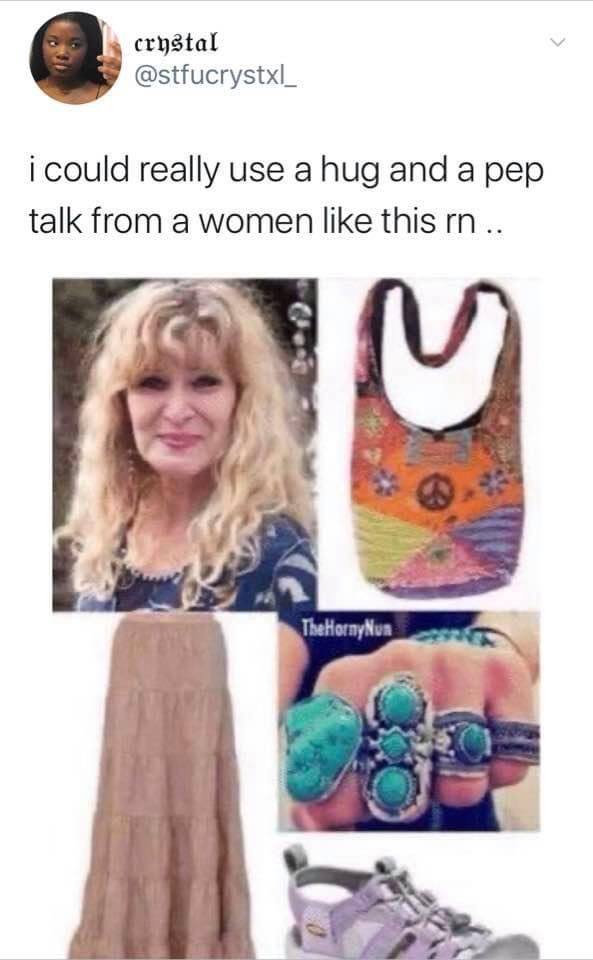 crystal i could really use a hug and a pep talk from a women like this