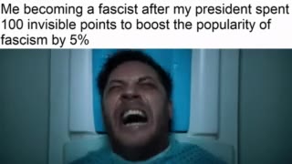 Ме becoming а fascist after ту president spent 100 invisible points to boost the popularity of