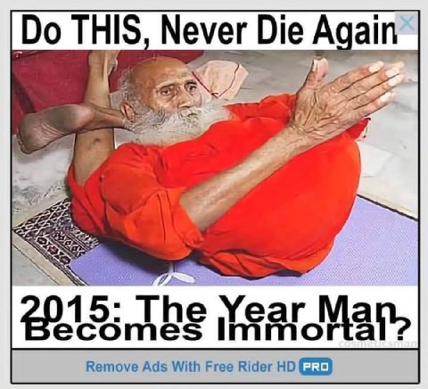 THIS, Never Die Again 4 a 2015; The Year Man, ecomes Immortal