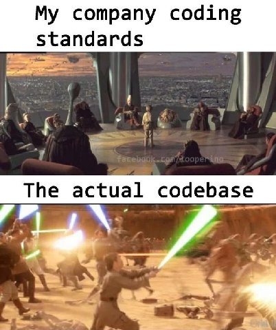 company coding standards The actual codebase