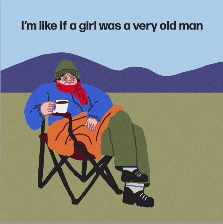 like if а girl was a very old man