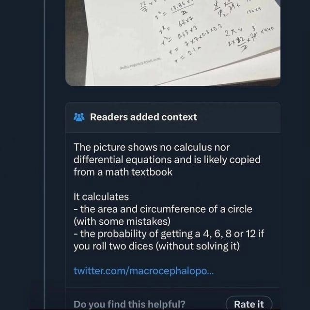 “у 17 Readers added context The picture shows no calculus nor differential equations and is likely copied from a math textbook К calculates the area and circumference of a circle (with some mistakes) 