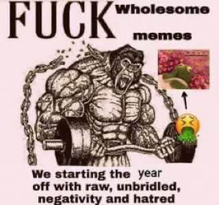 Wholesome FUG A) starting the year off with raw, unbridled, negativity and hatred