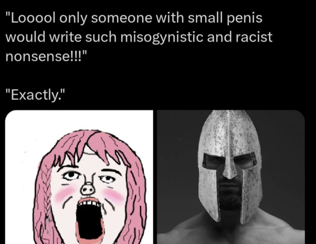 only someone with small penis would write such misogynistic and racist