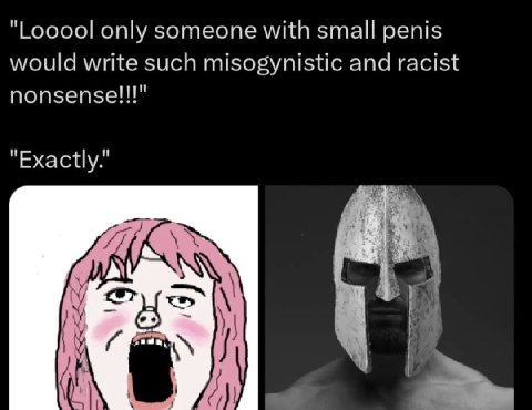 only someone with small penis would write such misogynistic and racist