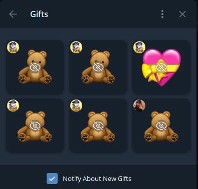 if you are a telegram admin i strongly encourage you to enable gift notifications on your channel. gifts are displayed by default unless you hide them. 
bad actors are using gifts to advertise themsel