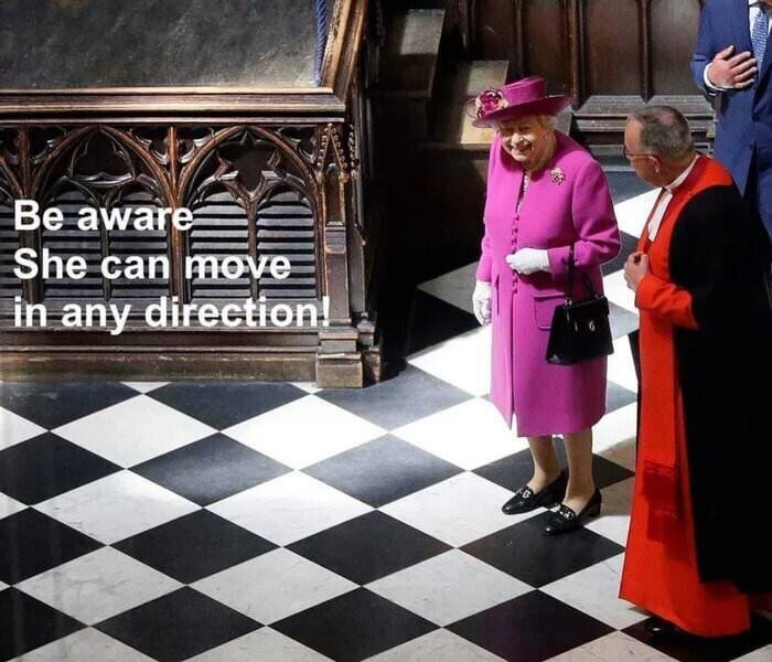 if She can move in any direction!