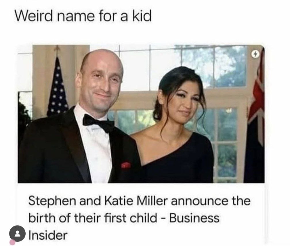 Weird name Гога kid Stephen and Katie Miller announce the birth of their first child Business Insider