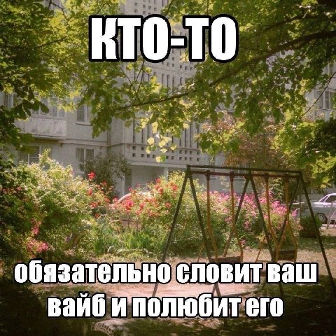 обязательно словит ваш вайби его