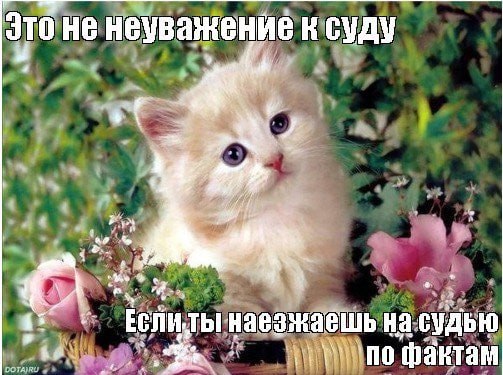 Это не неуважение к суду KWo „ТЫ СУДЬЮ he фактам