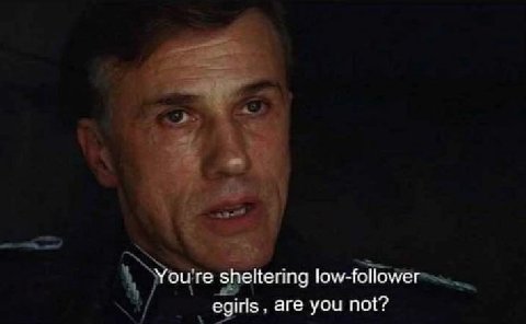 You're sheltering low-follower egirls, are you not?