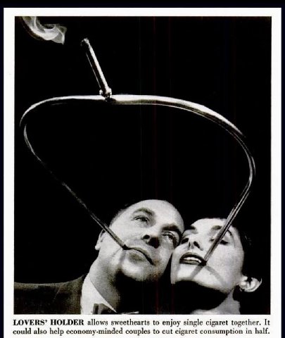 и LOVERS’ HOLDER allows sweethearts to enjoy single cigaret together. It could also help economy-minded couples to cut cigaret consumption in half.